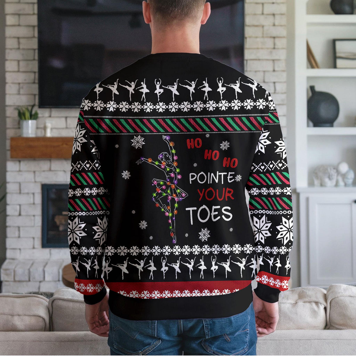 Ballet Ugly Christmas Sweater, Ballerina And Dancer Holiday Design
