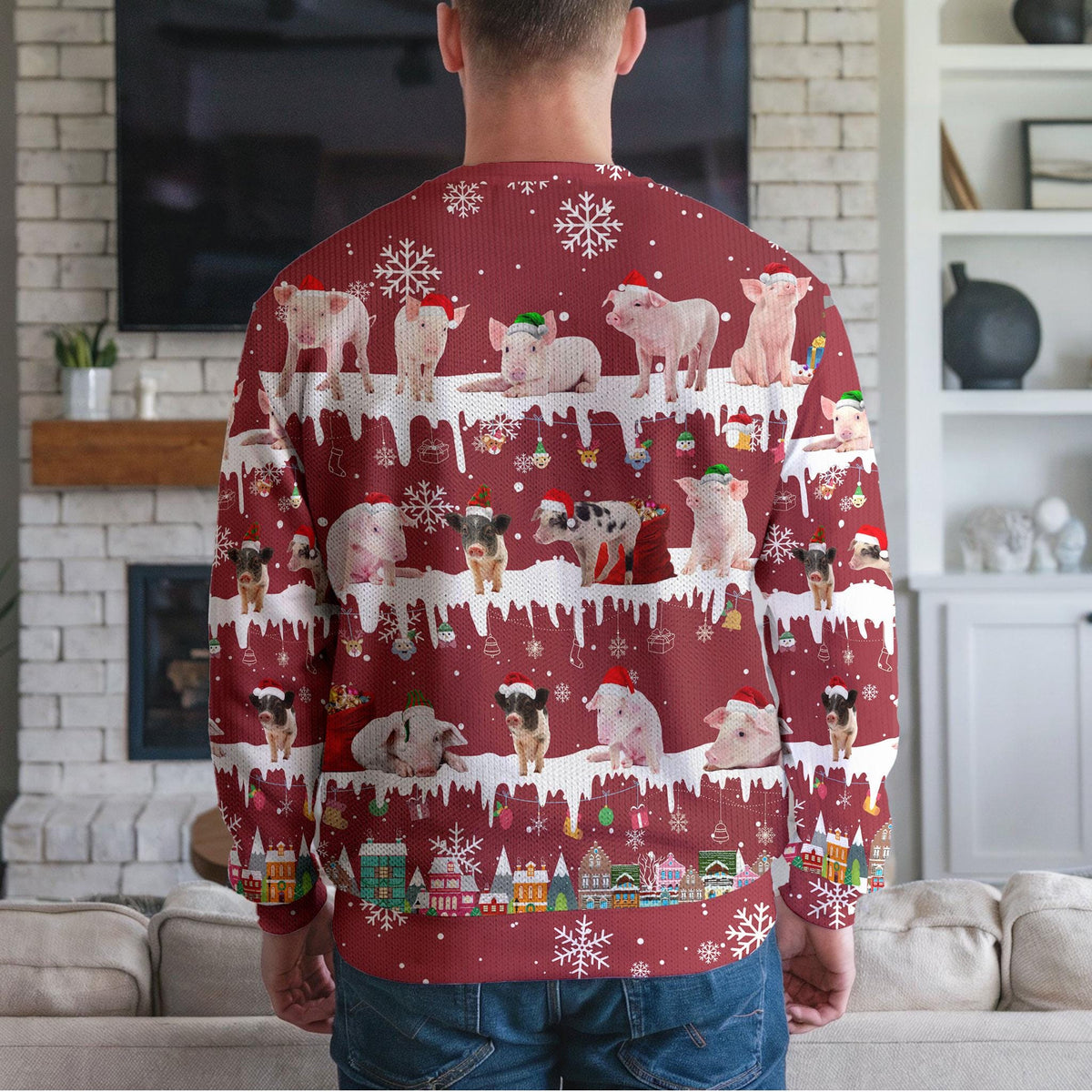 Pig Ugly Christmas Sweater, Cute Funny Farm Animal Design
