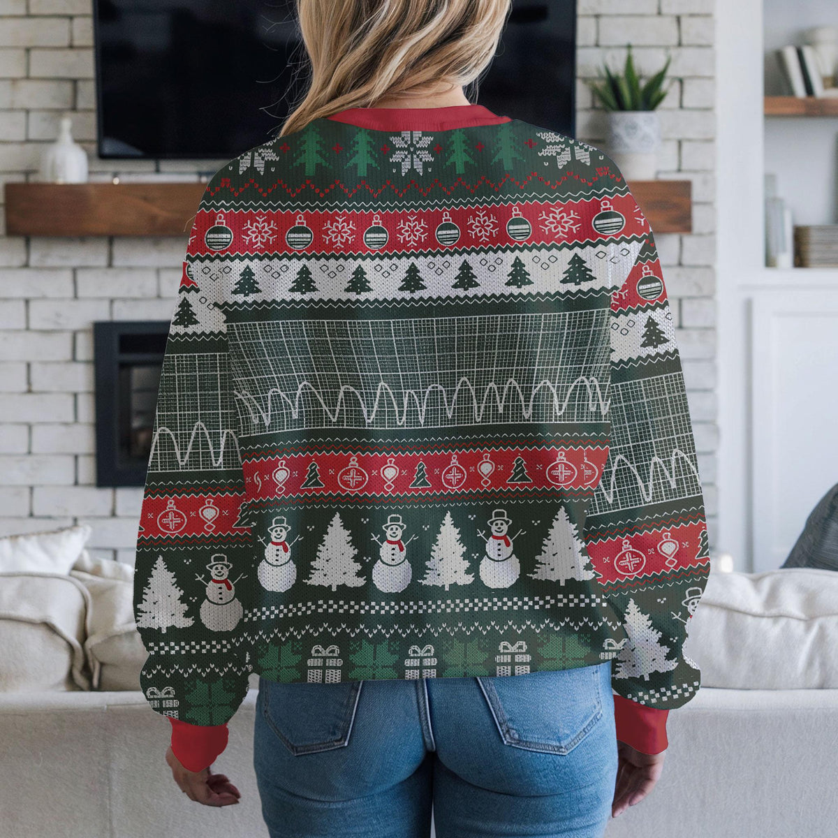 Lacrosse Ugly Christmas Sweater, Funny Sports Holiday Design