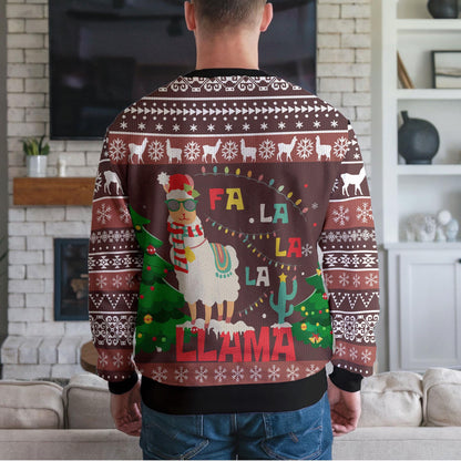 Funny Llama Ugly Christmas Sweater, Festive Holiday Party Design