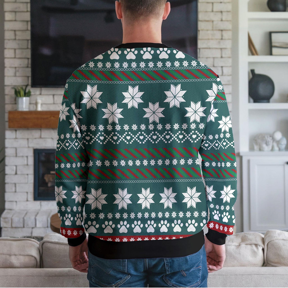 Personalized Dog Photo Ugly Christmas Sweater, Custom Dog Name Design