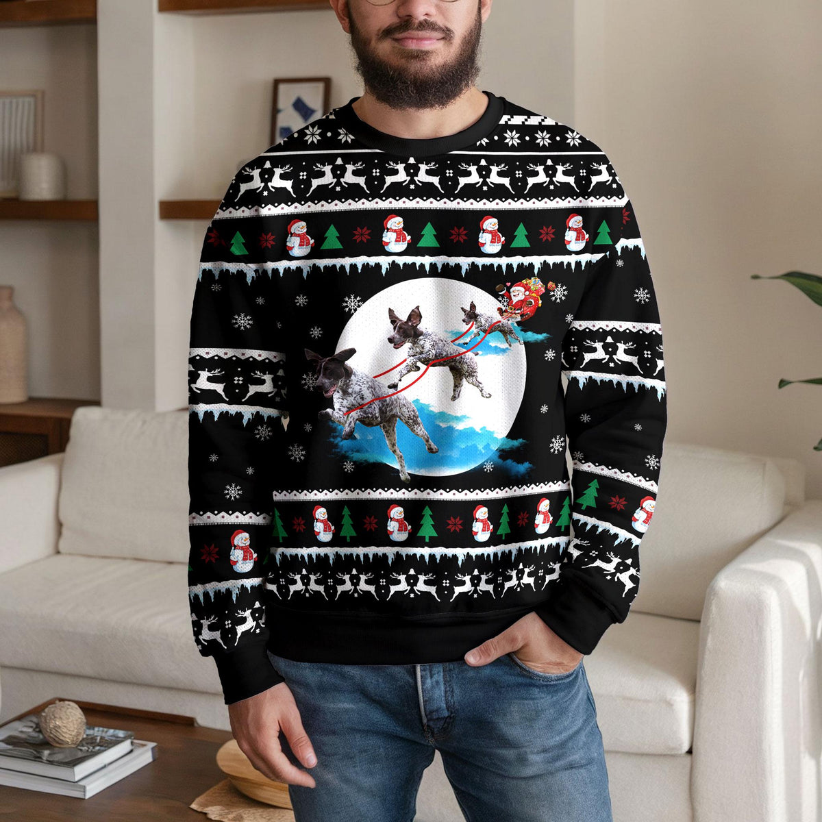 Personalized Dog Photo Ugly Christmas Sweater, Custom Dog Name Design