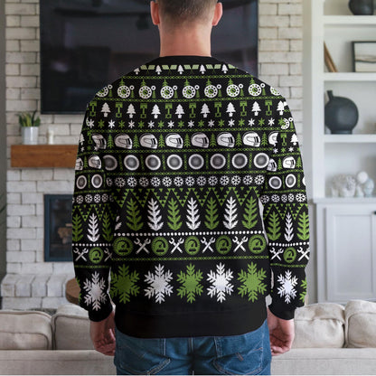 Motocross Ugly Christmas Sweater, Funny Dirt Bike Motorcycle Design