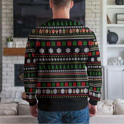 Naughty Adult Humor Ugly Christmas Sweater, Cheeky Holiday Party Design