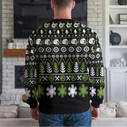Motorcycle Ugly Christmas Sweater, Funny Biker Holiday Design
