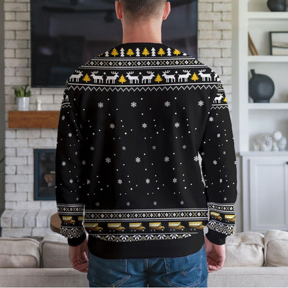 School Bus Driver Ugly Christmas Sweater, Funny Sleigh Broke Design