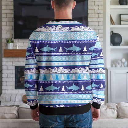 Shark Christmas Tree Ugly Christmas Sweater, Funny Ocean Lover Design