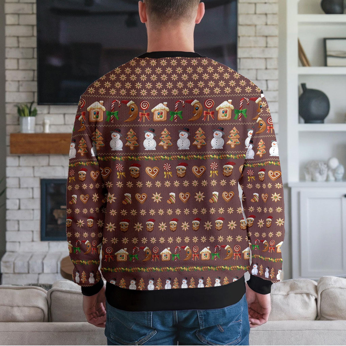 Let's Get Baked Gingerbread Man Ugly Christmas Sweater, Funny Baker Design