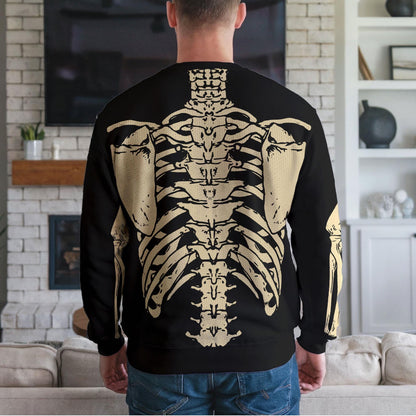 Skeleton Ugly Christmas Sweater, Funny Gothic Holiday Design