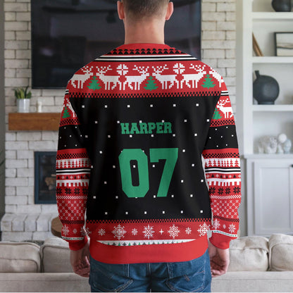 Braaap Motocross Ugly Christmas Sweater, Funny Dirt Bike Rider Design