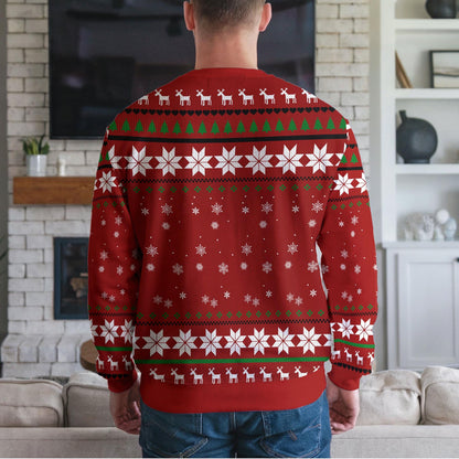 North Swole Muscular Santa Ugly Christmas Sweater, Funny Gym And Bodybuilding Design