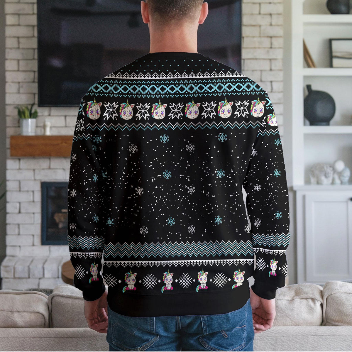 Unicorn Ugly Christmas Sweater, Funny Holiday Party Design