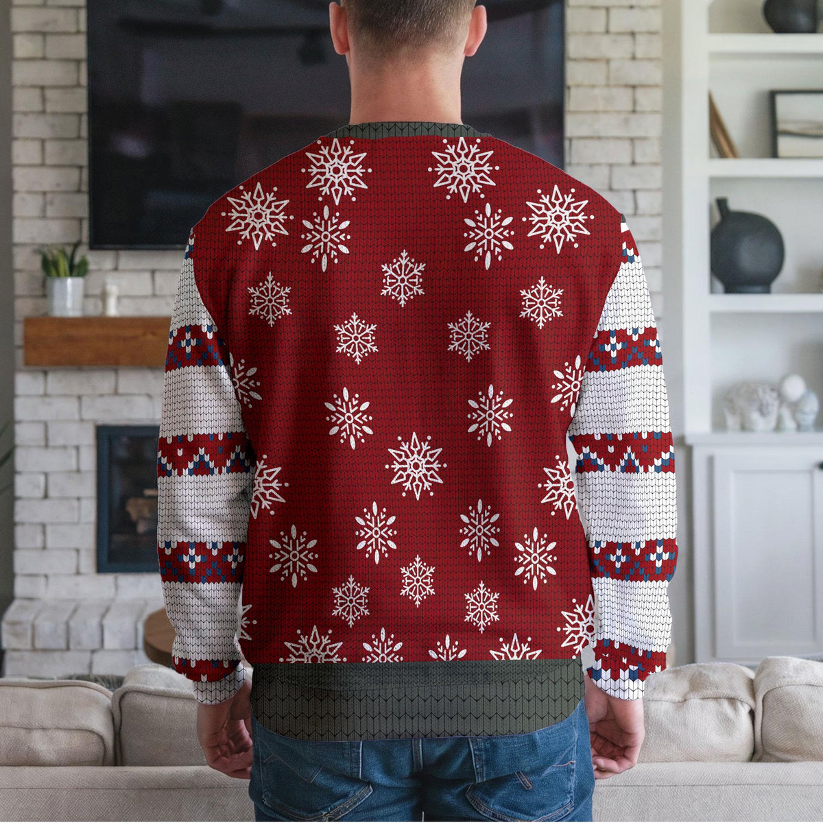Personalized Dog Photo Ugly Christmas Sweater, Custom Santa Puppy Design