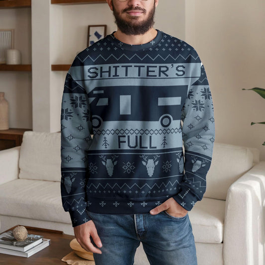 Rv Ugly Christmas Sweater, Funny Camper And Christmas Camping Design