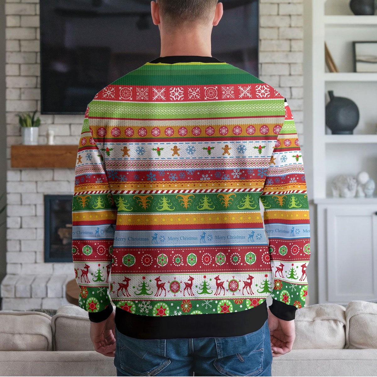 Personalized Cat Photo Ugly Christmas Sweater, Custom Cat Face Design